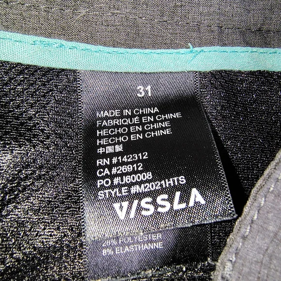 Vissla‎ Shorts Mens Size 31 Gray Walkshorts Stretch Casual Quick Dry - Picture 8 of 13